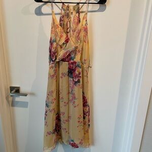 Meadow Rue Yellow Floral Dress
